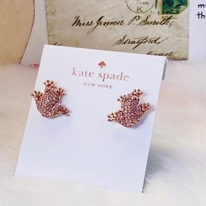 NEW KATE SPADE β οΈ SWAMPED FROG PAVE EARRINGS